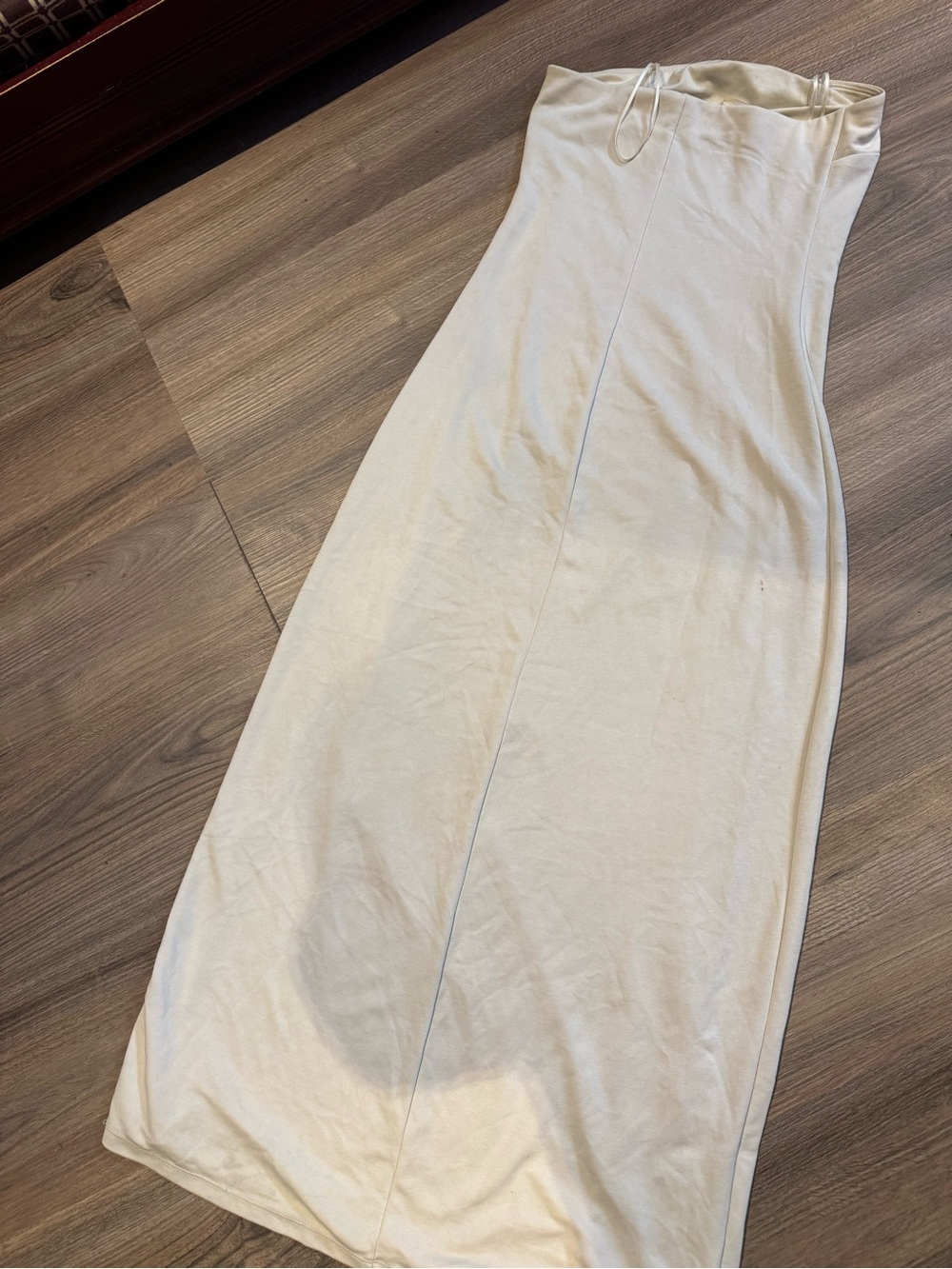 Dynamite Strapless Cream Maxi Dress